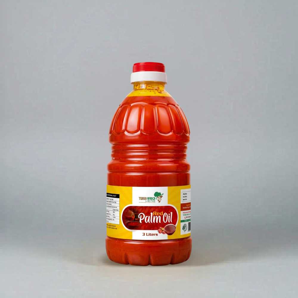 trrraafrica-palmoil-3ltrs Terra Red Palm Oil (3 litters) - Image 1